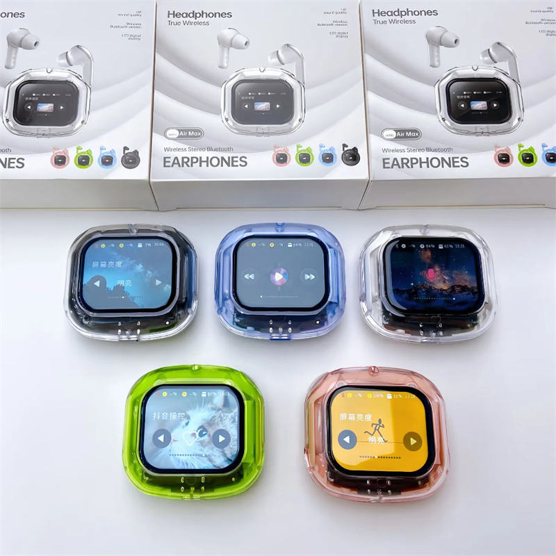 AIR MAX  LCD Screen TWS Earbuds with Smart Display case